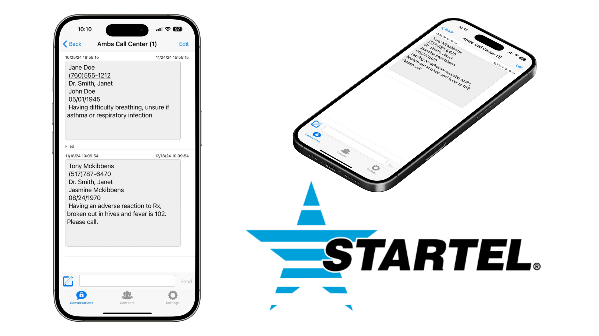 startel secure messaging plus screenshots on latest iphone