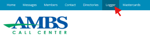myAmbs Web Portal Logger Tab
