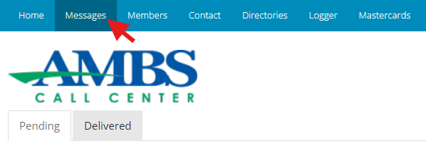 myAmbs Web Portal Messages Tab